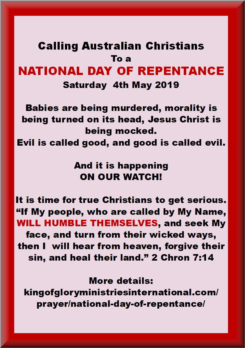 National Day of Repentance King of Glory Ministries International